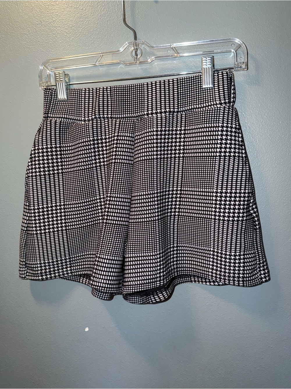 Black & White Plaid Circle Skirt